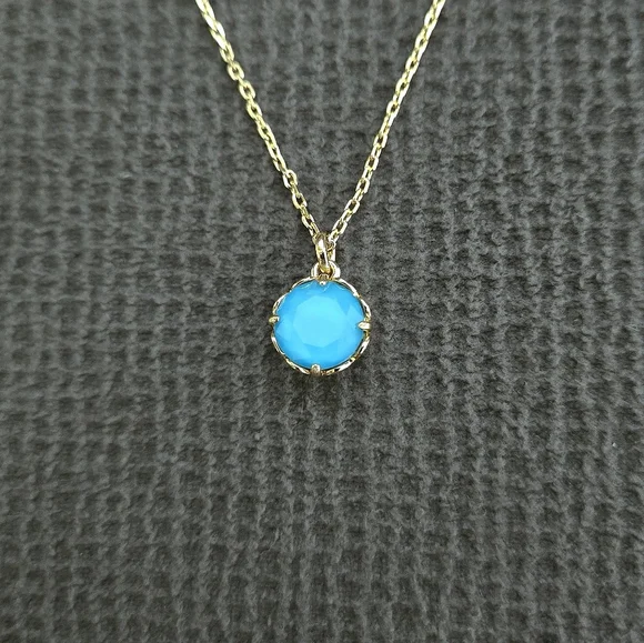 Kate Spade♠️ "That Sparkle" Turquoise🩵 Pendant Necklace - NWT - Picture 4 of 16